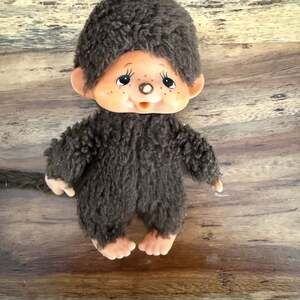 Vintage 1974 Sekiguchi Monchhichi Mini Monkey Plush Toy Brown